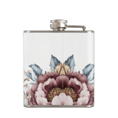 Viktorianisch Peony Luxe Wedding Hers Vinyl Wrappe Flachmann (Rückseite)