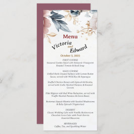 Viktorianisch Peony Luxe Wedding Menu Card Menükarte