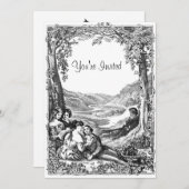 Viktorianisch Picnic Einladung (Vorne/Hinten)