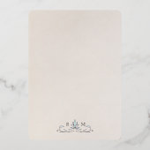 Viktorianisch Pimpernels Morris Wedding Vielen Dan Folieneinladung (Rückseite)