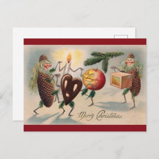 Viktorianisch Pinecone Man Weihnachten (Vorne/Hinten)