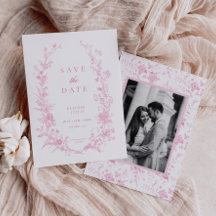 Viktorianisch Pink Floral Dusty Blue Wedding