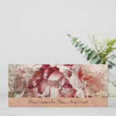 Viktorianisch Pink Perle Bridal Dusche Einladung (Stehend Vorderseite)