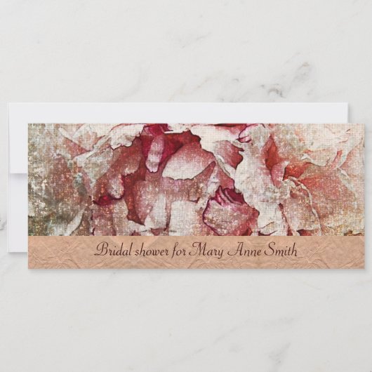 Viktorianisch Pink Perle Bridal Dusche Einladung (Vorderseite)