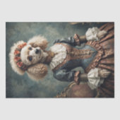 Viktorianisch Poodle - Decoupage- Seidenpapier (Vorderseite)