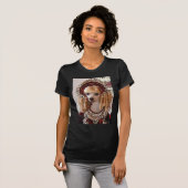 Viktorianisch Poodle Liebe Hunde Pose T-Shirt (Vorne ganz)