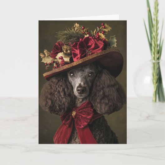 Viktorianisch Poodle Weihnachten (Vorderseite)