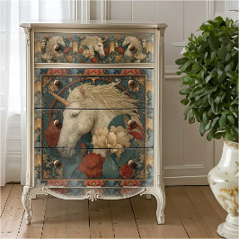 Viktorianisch Red Floral William Morris Style Unic Seidenpapier