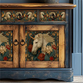 Viktorianisch Red Floral William Morris Style Unic Seidenpapier