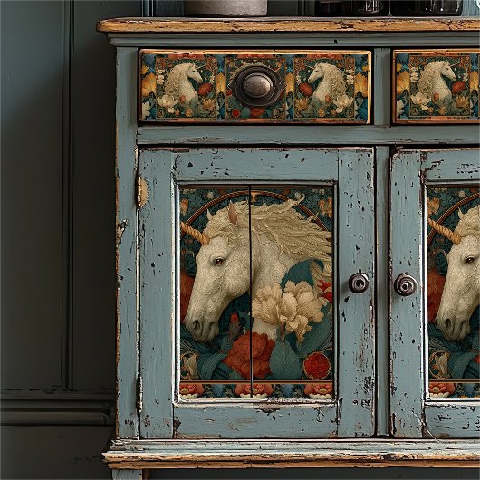 Viktorianisch Red Floral William Morris Style Unic Seidenpapier