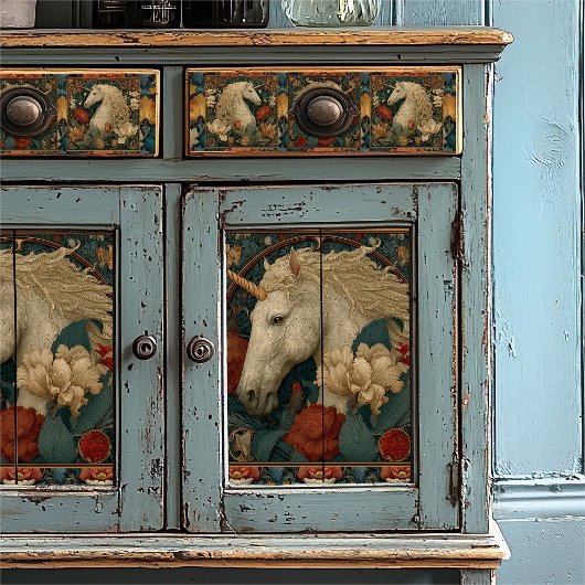 Viktorianisch Red Floral William Morris Style Unic Seidenpapier