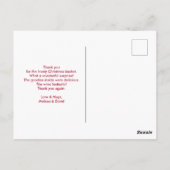 Viktorianisch Rocking Horse Weihnachten Danke Postkarte (Rückseite)