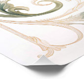 Viktorianisch Romance Floral Background Poster (Ecke)