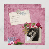 Viktorianisch-Romantik-Foto-Jubiläum Dankeskarte (Vorne/Hinten)