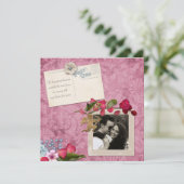 Viktorianisch-Romantik-Foto-Jubiläum Dankeskarte (Stehend Vorderseite)