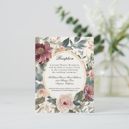 Viktorianisch Romantische Rose Französisch Elegant Einladung (Stehend Vorderseite)