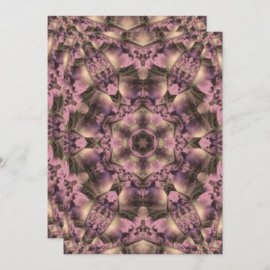 Viktorianisch rosa Antike Dankeskarte (Vorne/Hinten)