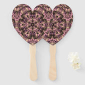 Viktorianisch rosa Antike Fächer (Vorne und Hinten)