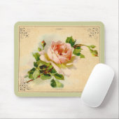 Viktorianisch rosa Rose Mousepad (Mit Mouse)