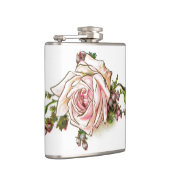 Viktorianisch rosa Rose und Buds Flachmann (Rechts)