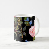 Viktorianisch rosa Rosenbukett. Kaffeetasse (VorderseiteRechts)