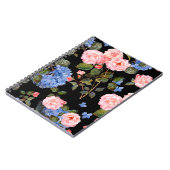 Viktorianisch rosa Rosenbukett. Notizblock (Linke Seite)