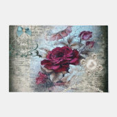 Viktorianisch Rose Ephemera Styled Fußmatte (Vorderseite)