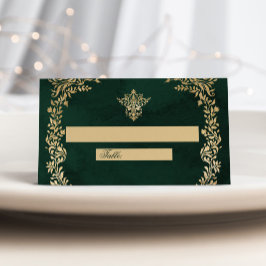 Viktorianisch Royal Wedding Green und Gold Platzkarte
