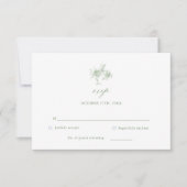 Viktorianisch Sage Green Toile Wedding RSVP Card Karte (Vorderseite)