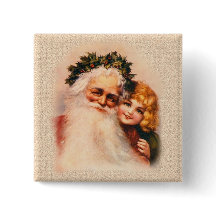 Viktorianisch Santa and Girl
