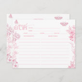 Viktorianisch | Schmetterlinge | Rezeptkarten Einladung (Vorne/Hinten)