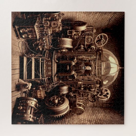 Viktorianisch Scientist ~ Steampunk Time Machine V Puzzle (Horizontal)