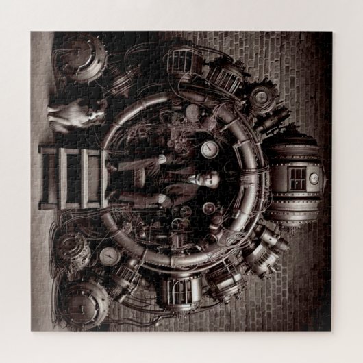 Viktorianisch Scientist ~ Steampunk-Time Machine V Puzzle (Horizontal)