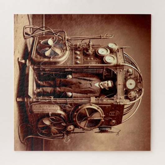 Viktorianisch Scientist ~ Steampunk Time Machine V Puzzle (Horizontal)