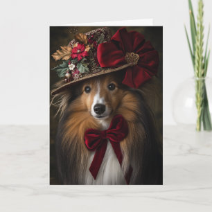 Viktorianisch Sheltie Feiertagskarte