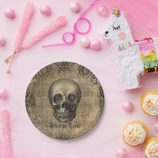 Viktorianisch Skull Grunge halloween Pappteller (Party)