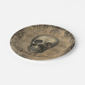 Viktorianisch Skull Grunge halloween  Pappteller (Schrägansicht)
