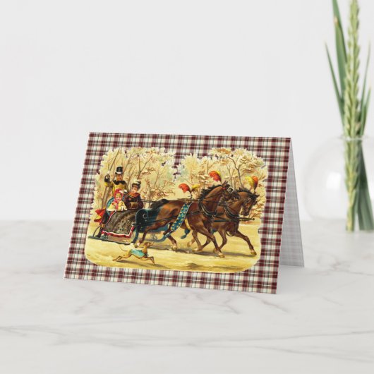 Viktorianisch Sleigh Ride Weihnachten (Vorderseite)