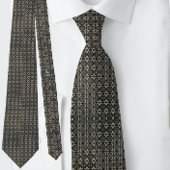 Viktorianisch Star Motifs Black Brown Krawatte