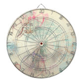 Viktorianisch Steampunk | Aquarellgrunge Pastell Dartscheibe (vorne)