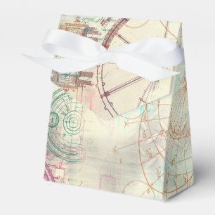 Viktorianisch Steampunk   Aquarellgrunge Pastell Geschenkschachtel