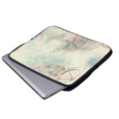 Viktorianisch Steampunk | Aquarellgrunge Pastell Laptopschutzhülle (Vorne Knopf)