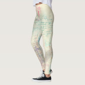 Viktorianisch Steampunk | Aquarellgrunge Pastell Leggings (Links)