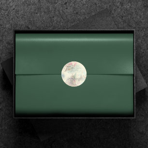 Viktorianisch Steampunk   Aquarellgrunge Pastell Runder Aufkleber