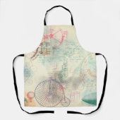 Viktorianisch Steampunk | Aquarellgrunge Pastell Schürze (Vorderseite)