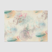 Viktorianisch Steampunk | Aquarellgrunge Pastell Seidenpapier (Vorderseite)