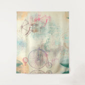 Viktorianisch Steampunk | Aquarellgrunge Pastell Wandteppich (Vorderseite)