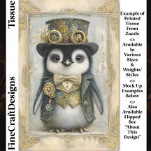 Viktorianisch Steampunk Baby Penguin DL3L Decoupag