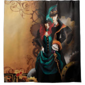 Viktorianisch Steampunk Couple Duschvorhang (Vorderseite)