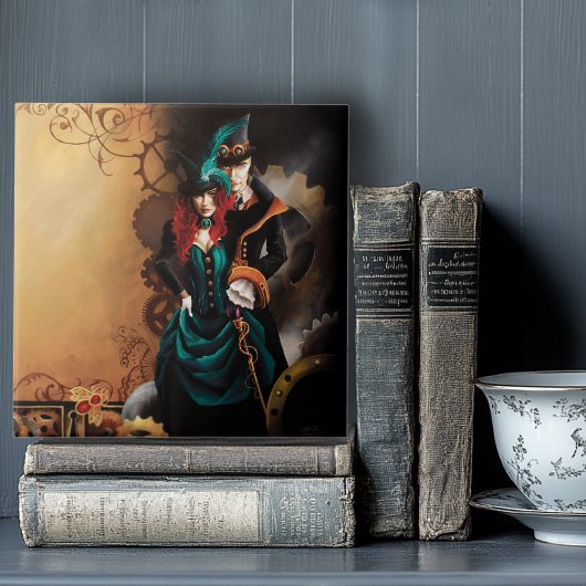 Viktorianisch Steampunk Couple Fliese